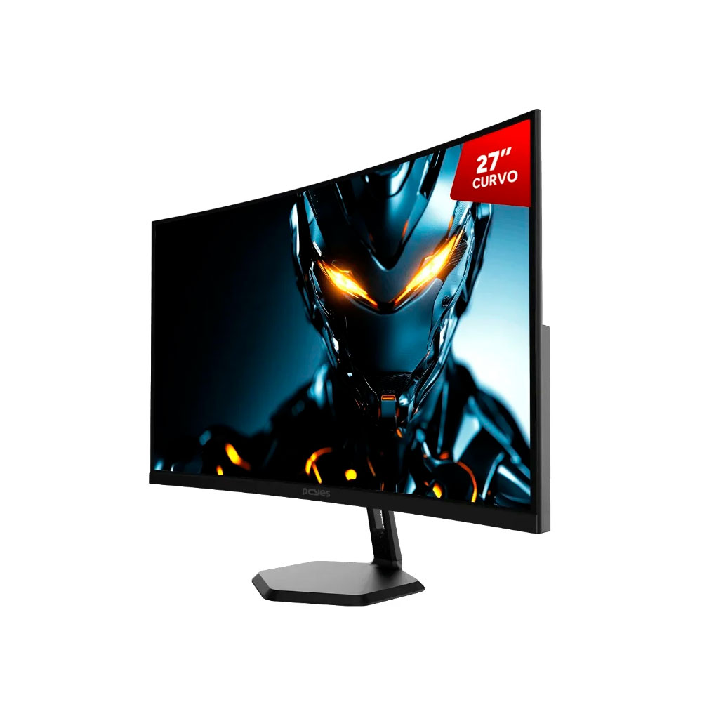 Monitor Gamer PCyes Quartzo Q27c 27″ Curvo Fhd Va 100hz 5ms HDMI/vga Freesync Black Vulcan Pmgq27c100bv